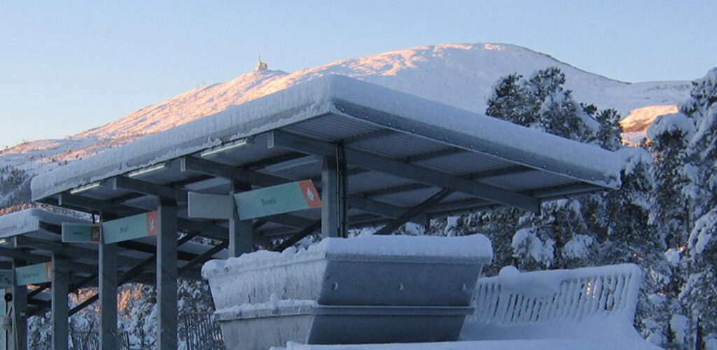 Årødalen gjenvinningsstasjon en kald februarmorgen